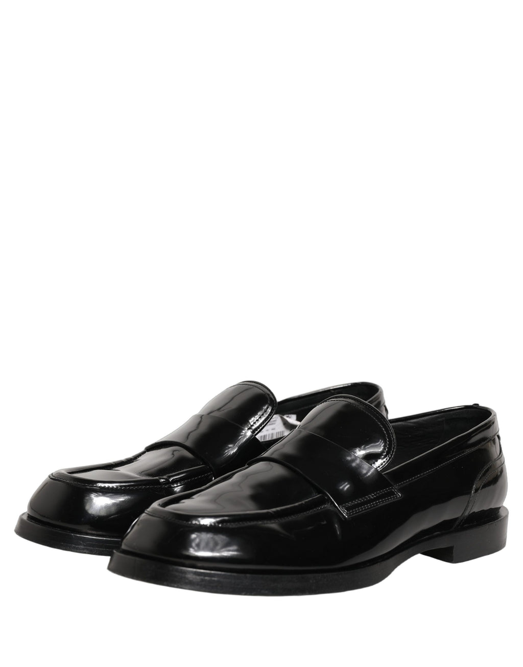 Chaussures mocassins formelles en cuir noir de Dolce & Gabbana pour homme, élégantes et sophistiquées.