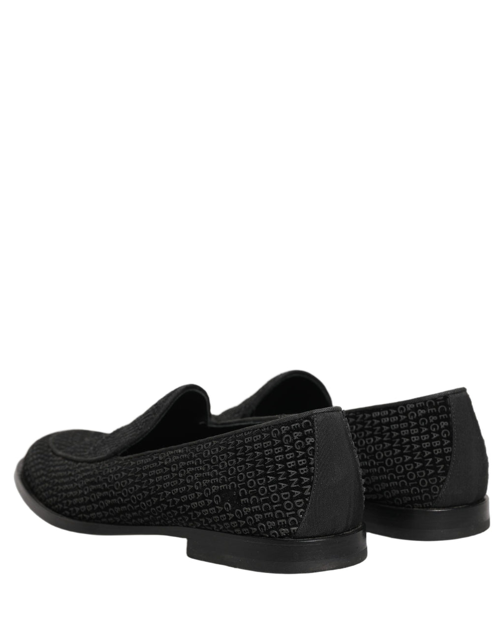 Chaussures mocassins homme Dolce & Gabbana noires avec logo monogramme, élégantes et confortables pour un style sophistiqué.