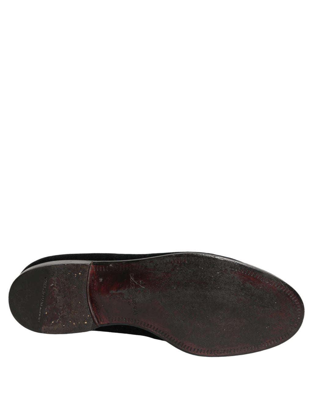 Chaussures Dolce & Gabbana en velours noir et coton, mocassins formels élégants pour homme.
