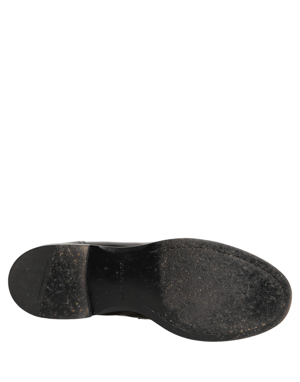 Chaussures mocassins habillées en cuir noir pour homme de Dolce & Gabbana, élégantes et sophistiquées.