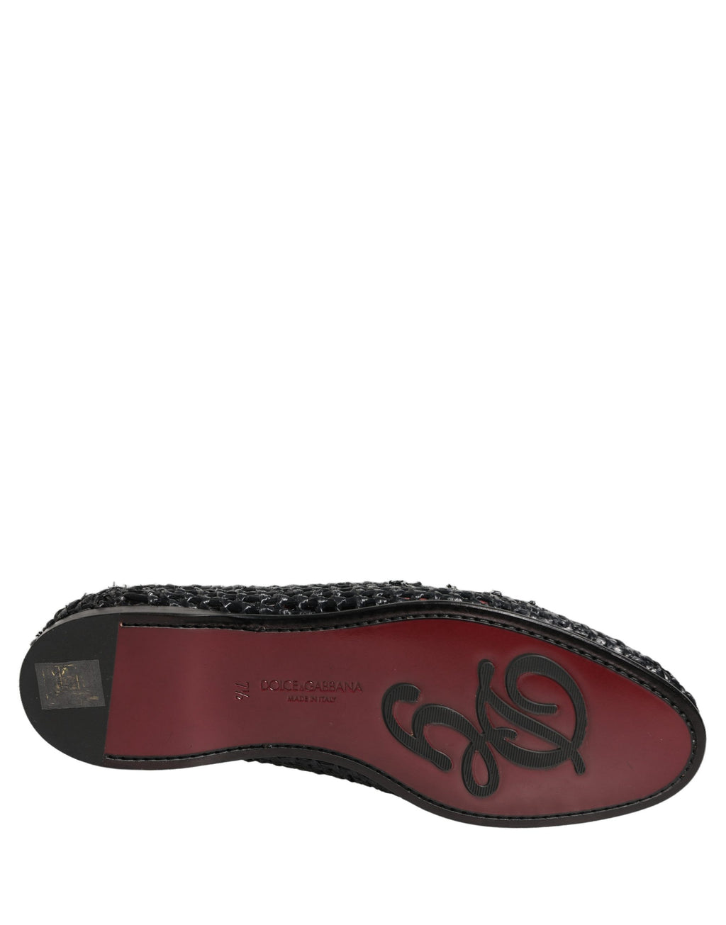 Chaussures mocassins Dolce & Gabbana en raphia tissé noir, slip-on élégants et confortables pour un style sophistiqué.