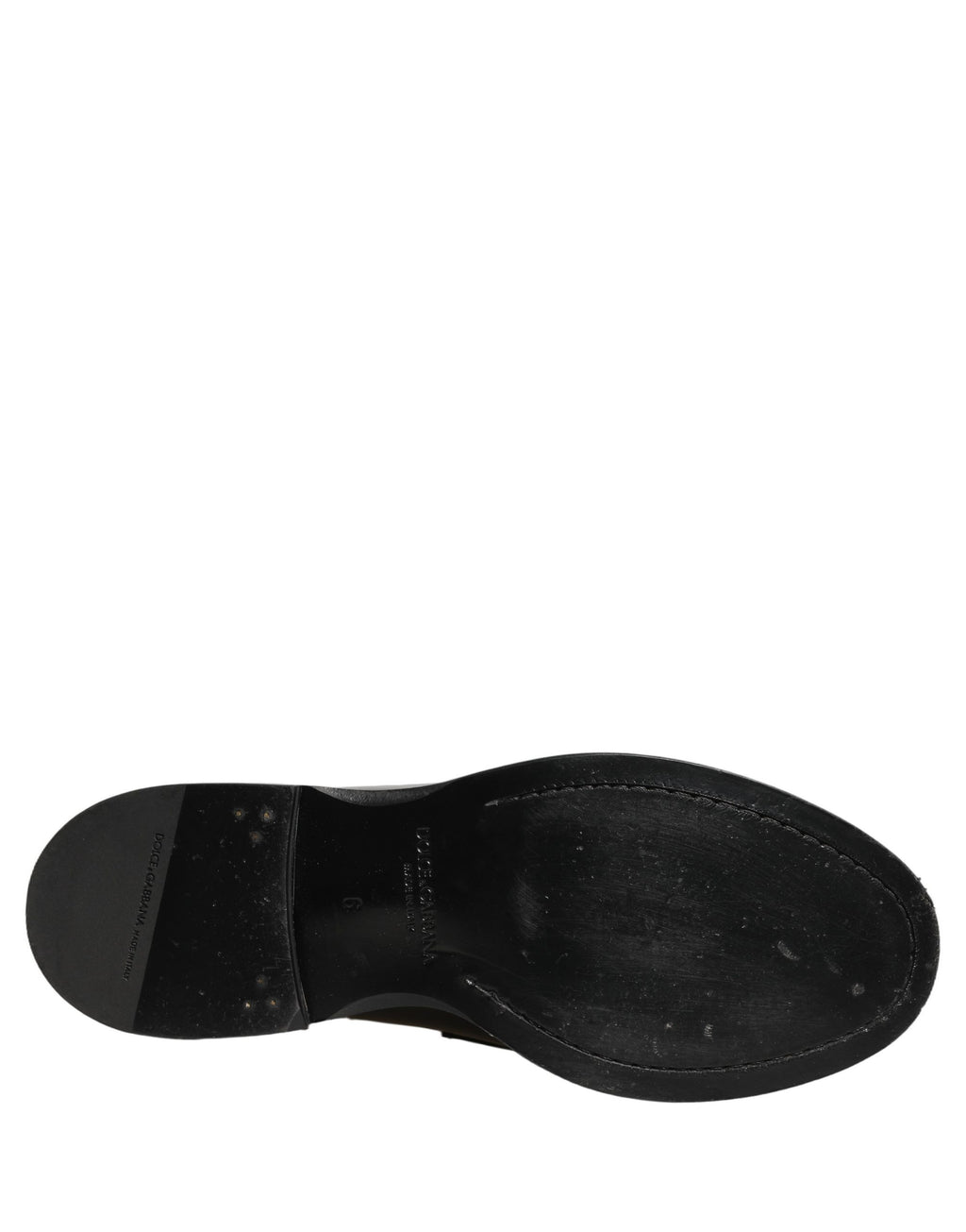 Chaussures mocassins formels en cuir noir de Dolce & Gabbana pour hommes, élégantes et sophistiquées.