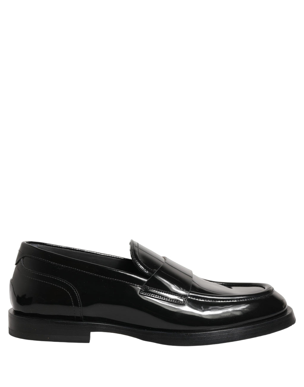 Chaussures mocassins homme Dolce & Gabbana en cuir noir, chaussures formelles élégantes pour homme