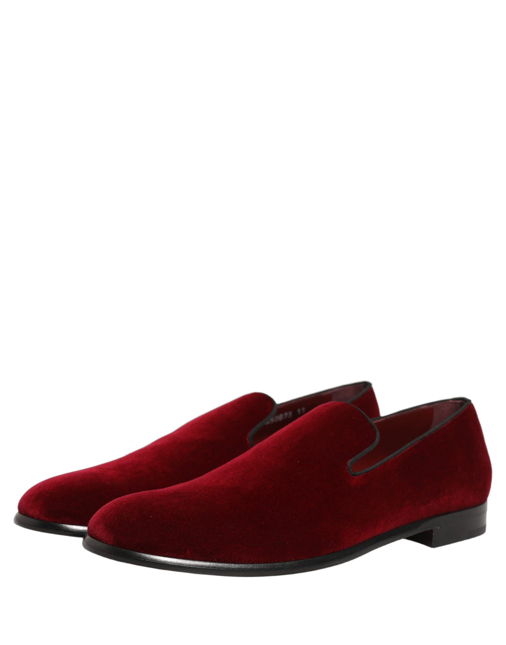 Dolce & Gabbana Bordeauxrote Samt-Slipper für Herren