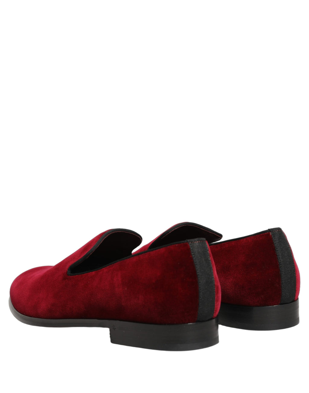 Dolce & Gabbana Bordeauxrote Samt-Slipper für Herren