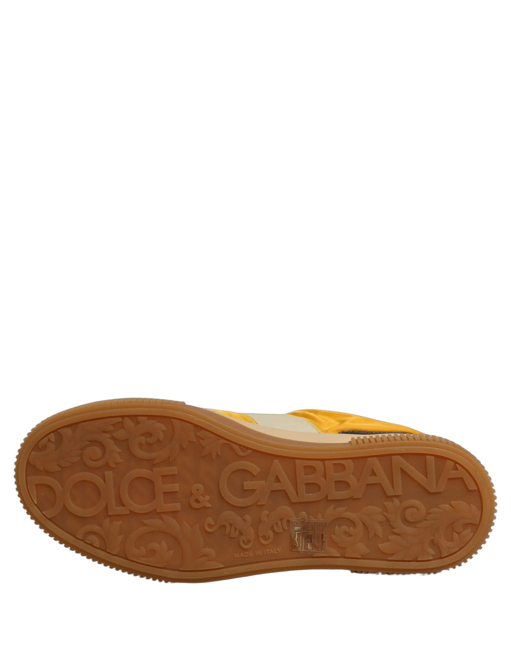 Chaussures sneakers basses multicolores Dolce & Gabbana Miami pour hommes, vue de face avec design vibrant.