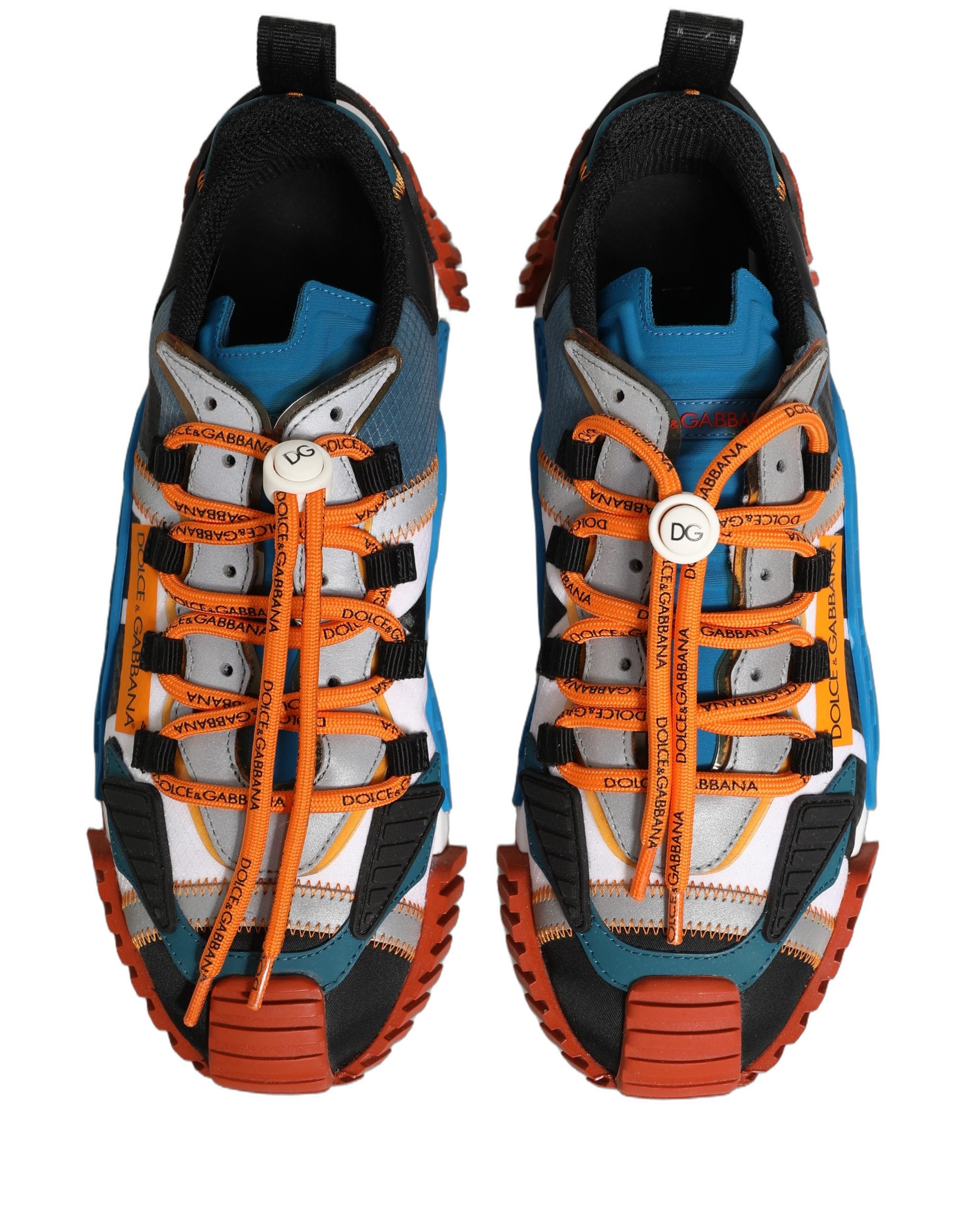 Chaussures sneakers basses multicolores Dolce & Gabbana NS1 pour homme, vue de face.