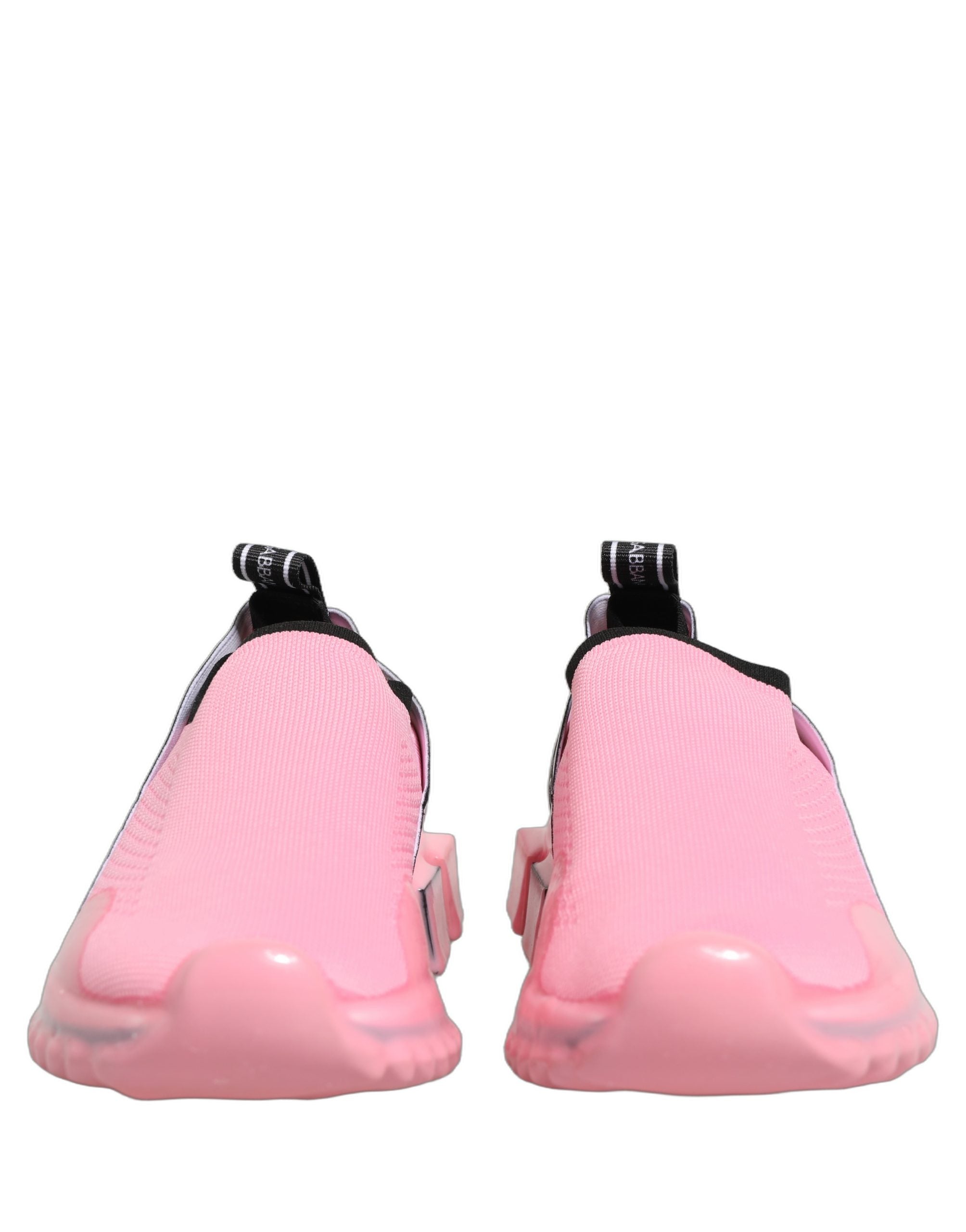 Chaussures Dolce & Gabbana Sorrento roses roses, sneakers à enfiler basses, style élégant et confortable pour femmes.