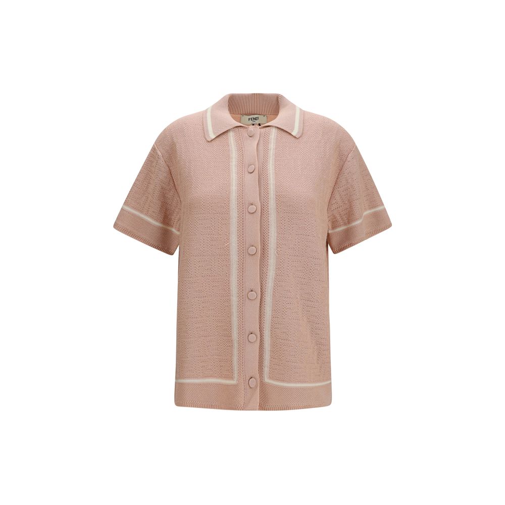 Chemise à manches courtes Fendi multicolore en coton, veste élégante avec motif coloré visible sur l'image.
