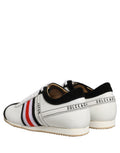 Chaussures sneakers basses en cuir et daim noir et blanc Dolce & Gabbana, chaussures de style décontracté pour homme.