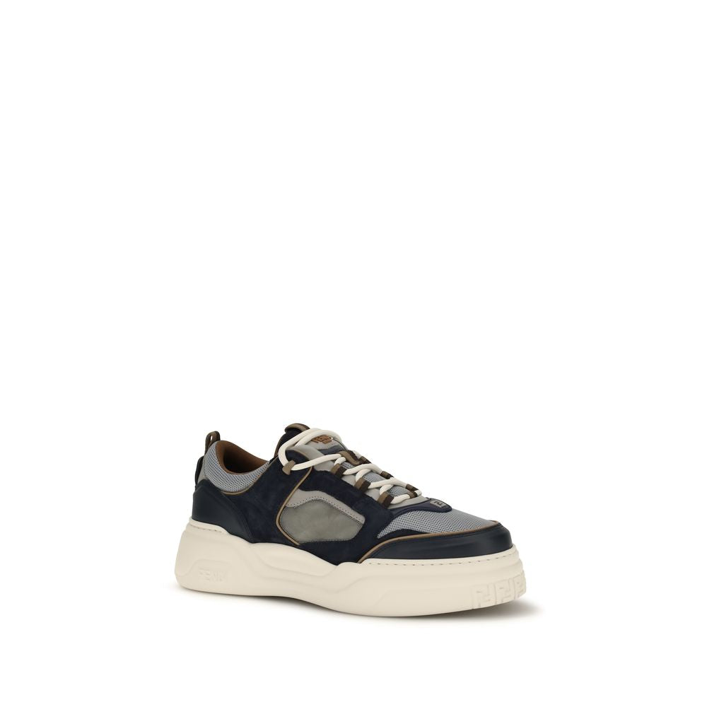 Chaussures Fendi Bos Taurus en cuir de veau multicolore, baskets sportives avec design élégant et moderne.