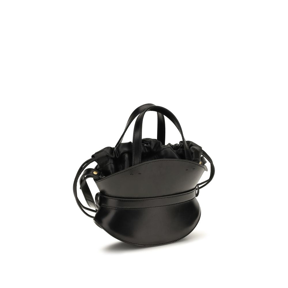 Sac à main Balmain en cuir de veau noir Bos Taurus, sac épaule élégant avec détails sophistiqués et finition de haute qualité.