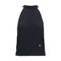 T-shirt sans manches Balmain en laine noire avec motif Aries, style élégant et moderne, visible avec détails de la marque.
