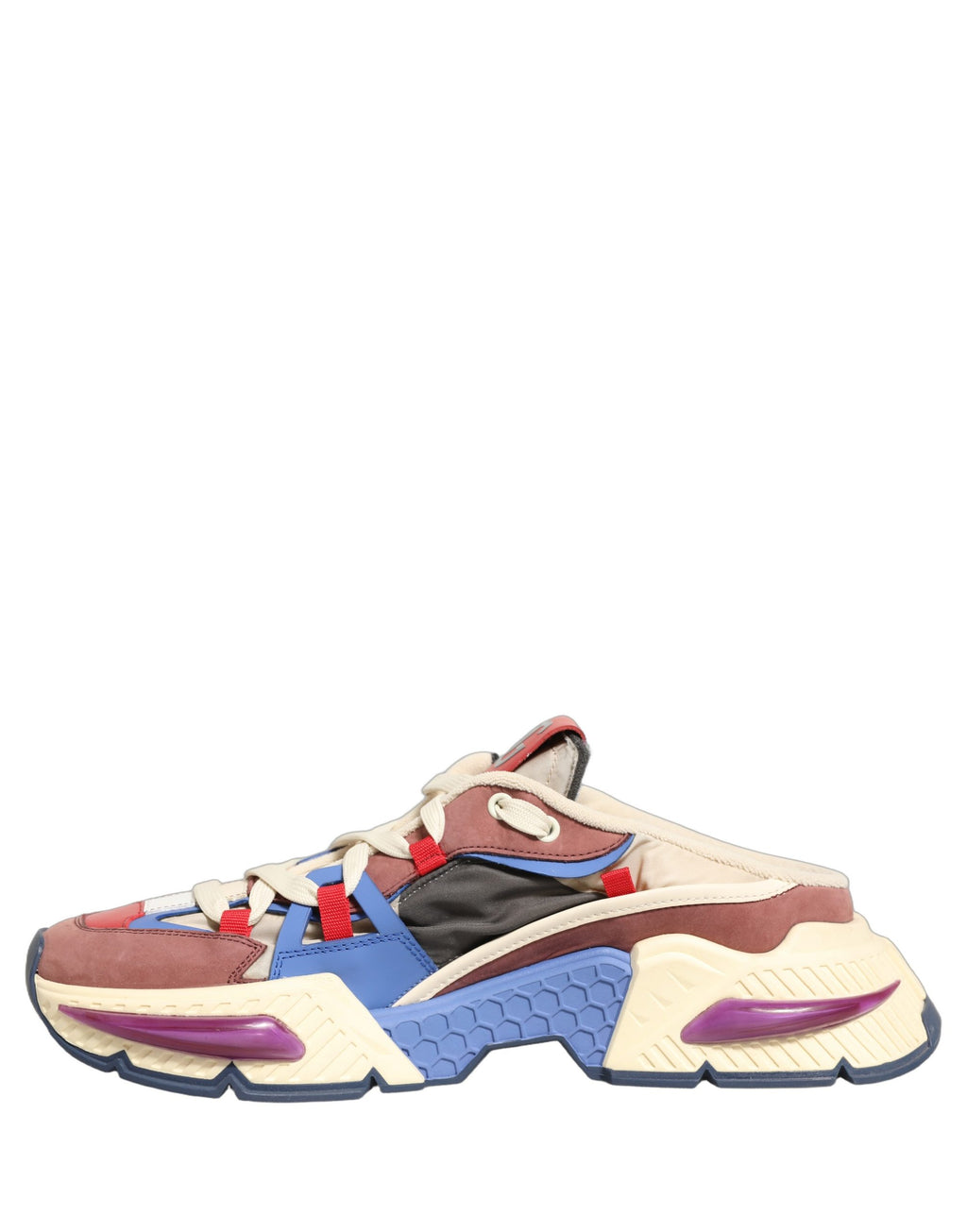Chaussures sneakers basses multicolores Dolce & Gabbana Airmaster, style décontracté, vue de face.