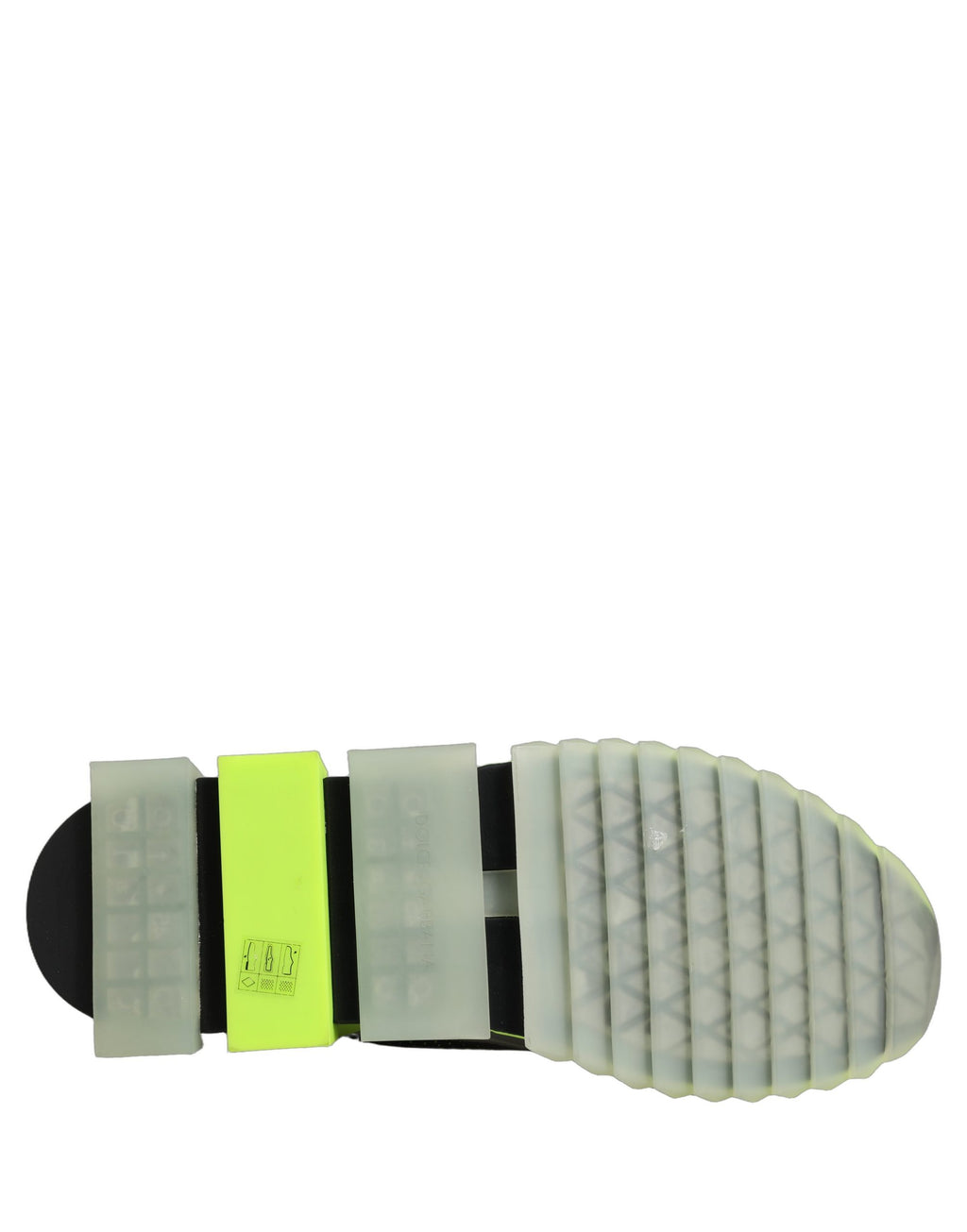 Sneakers bass Dolce & Gabbana Sorrento en noir et vert, chaussures décontractées pour homme avec design élégant.
