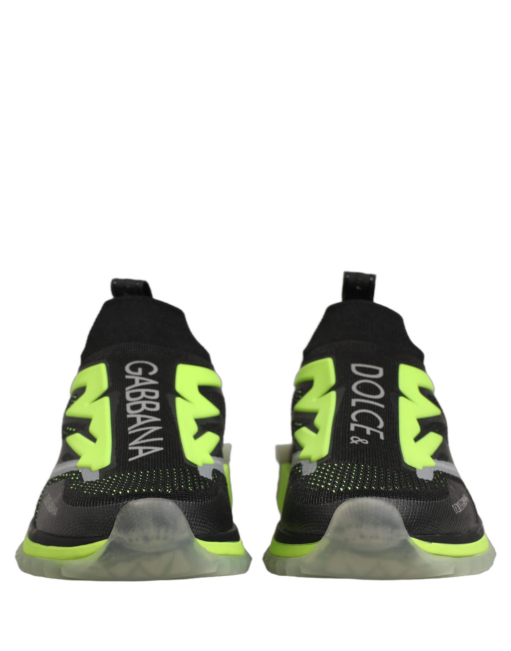Chaussures basses Dolce & Gabbana Sorrento en noir et vert, baskets basses élégantes pour hommes.