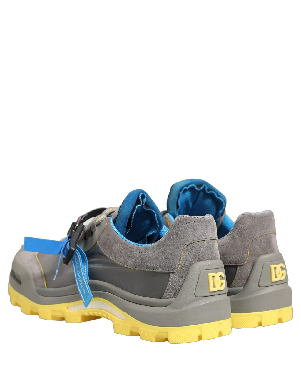 Chaussures sneakers basses pour hommes Dolce & Gabbana Airmaster gris avec panneaux, style décontracté et moderne.