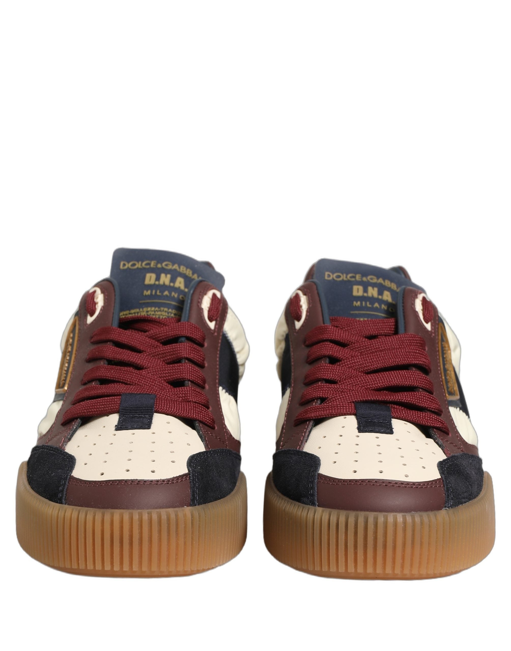 Chaussures sneakers basses pour homme Dolce & Gabbana Miami en cuir multicolore, style décontracté et coloré.