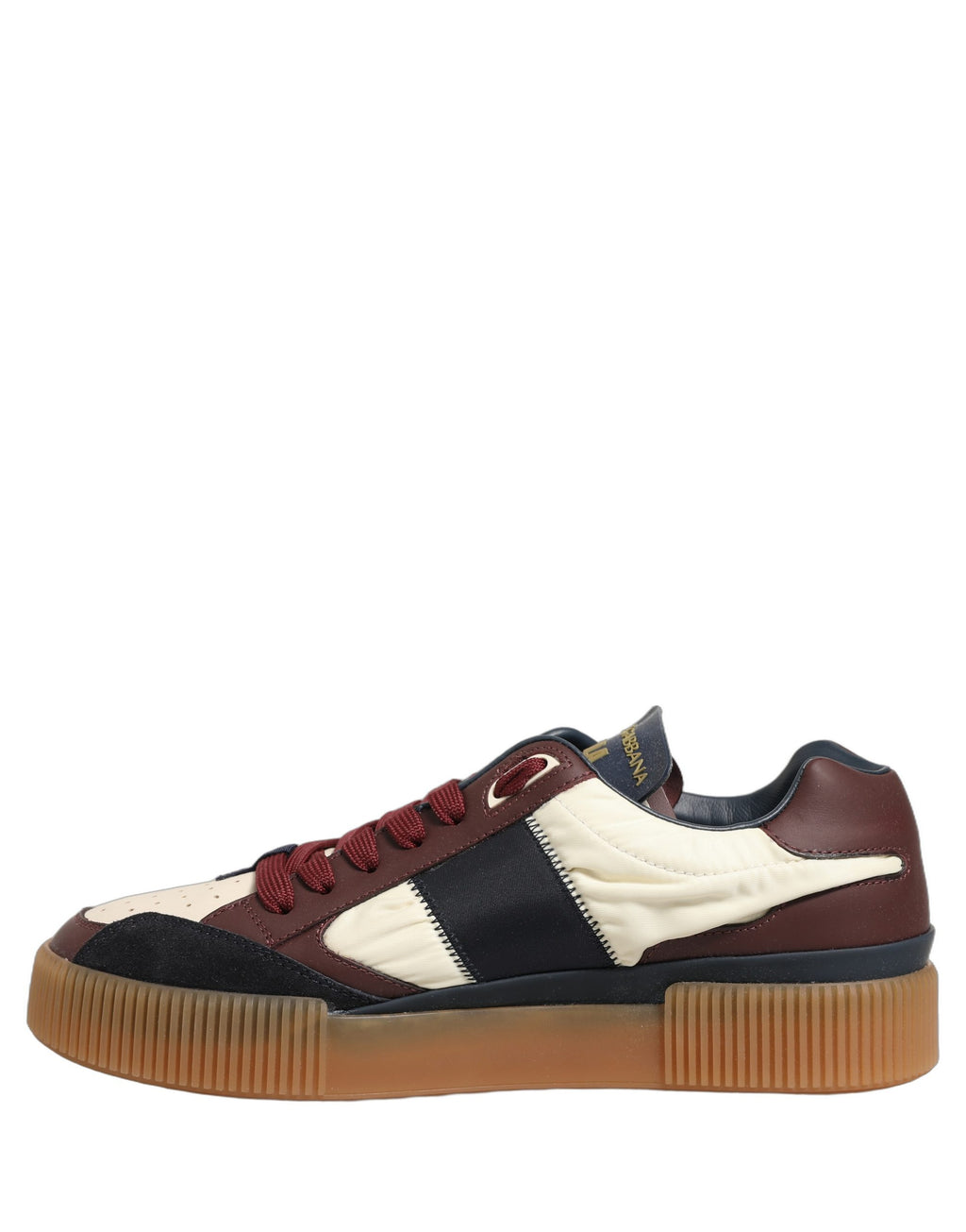 Chaussures de sneakers basses pour homme Dolce & Gabbana Miami en cuir multicolore, design élégant et moderne.