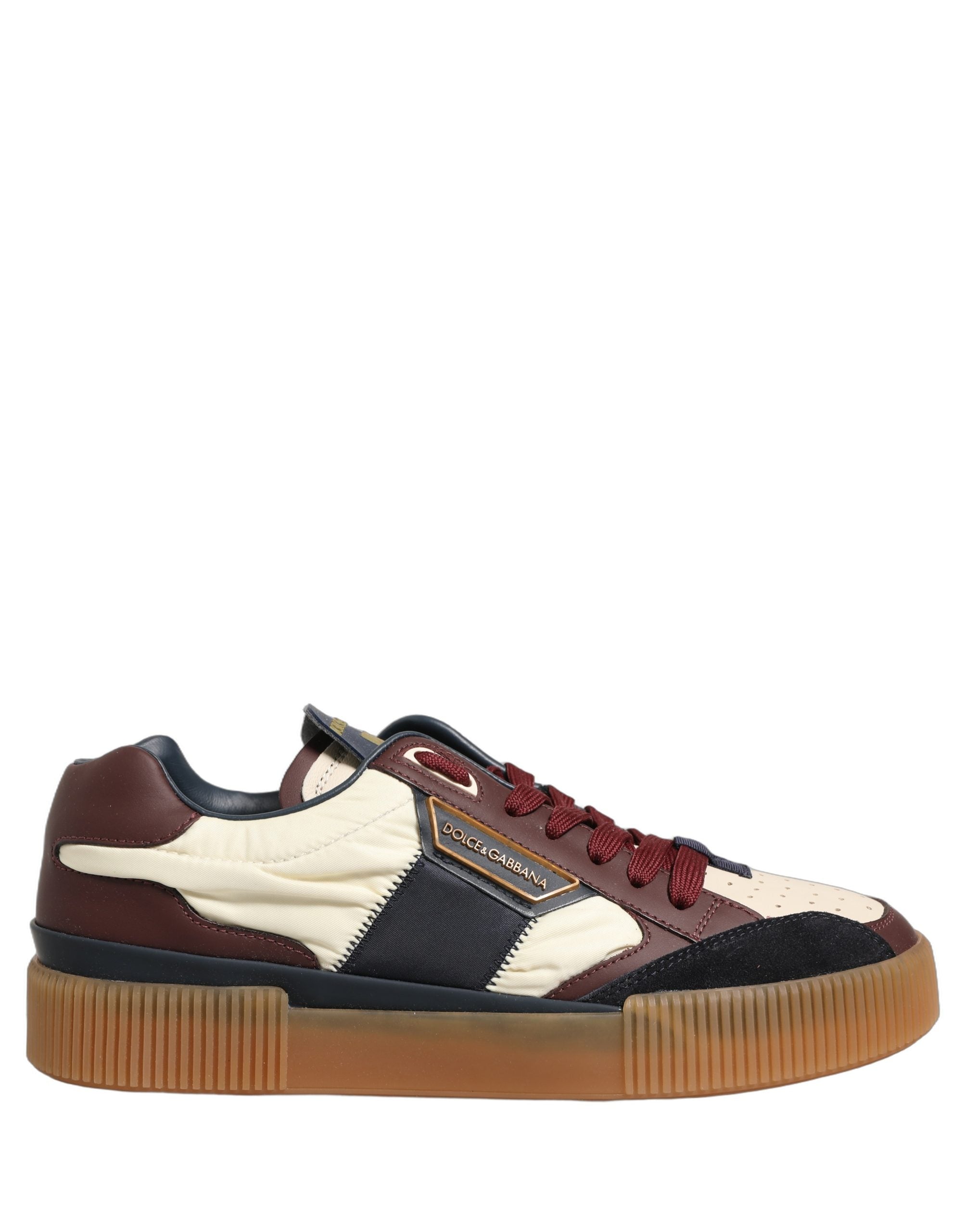Chaussures sneakers basses pour hommes Dolce & Gabbana Miami en cuir multicolore, style décontracté et tendance.