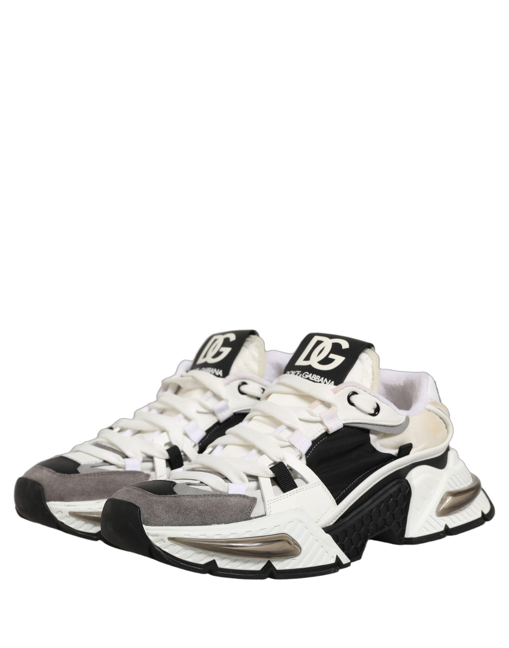 Chaussures basses multicolores Dolce & Gabbana Airmaster, sneakers tendance avec design coloré et détail en cuir.