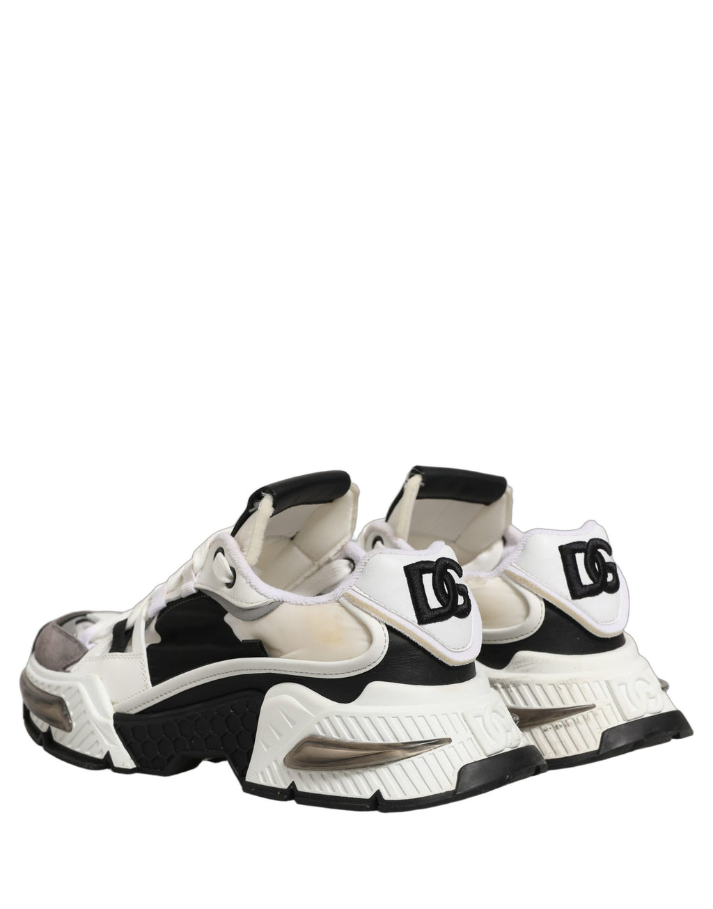 Chaussures sneakers basses multicolores Dolce & Gabbana Airmaster, toile et semelle en caoutchouc, vue de face.