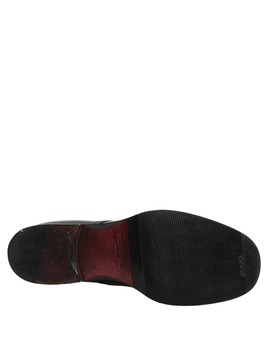 Chaussures Derby en cuir noir Dolce & Gabbana pour homme avec lacets, élégantes et classiques, vues de face.