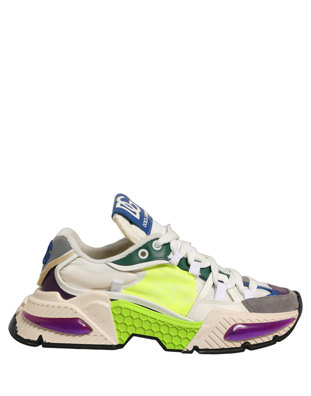 Chaussures sneakers basses Dolce & Gabbana Airmaster multicolores, style décontracté avec design coloré et détails modernes.