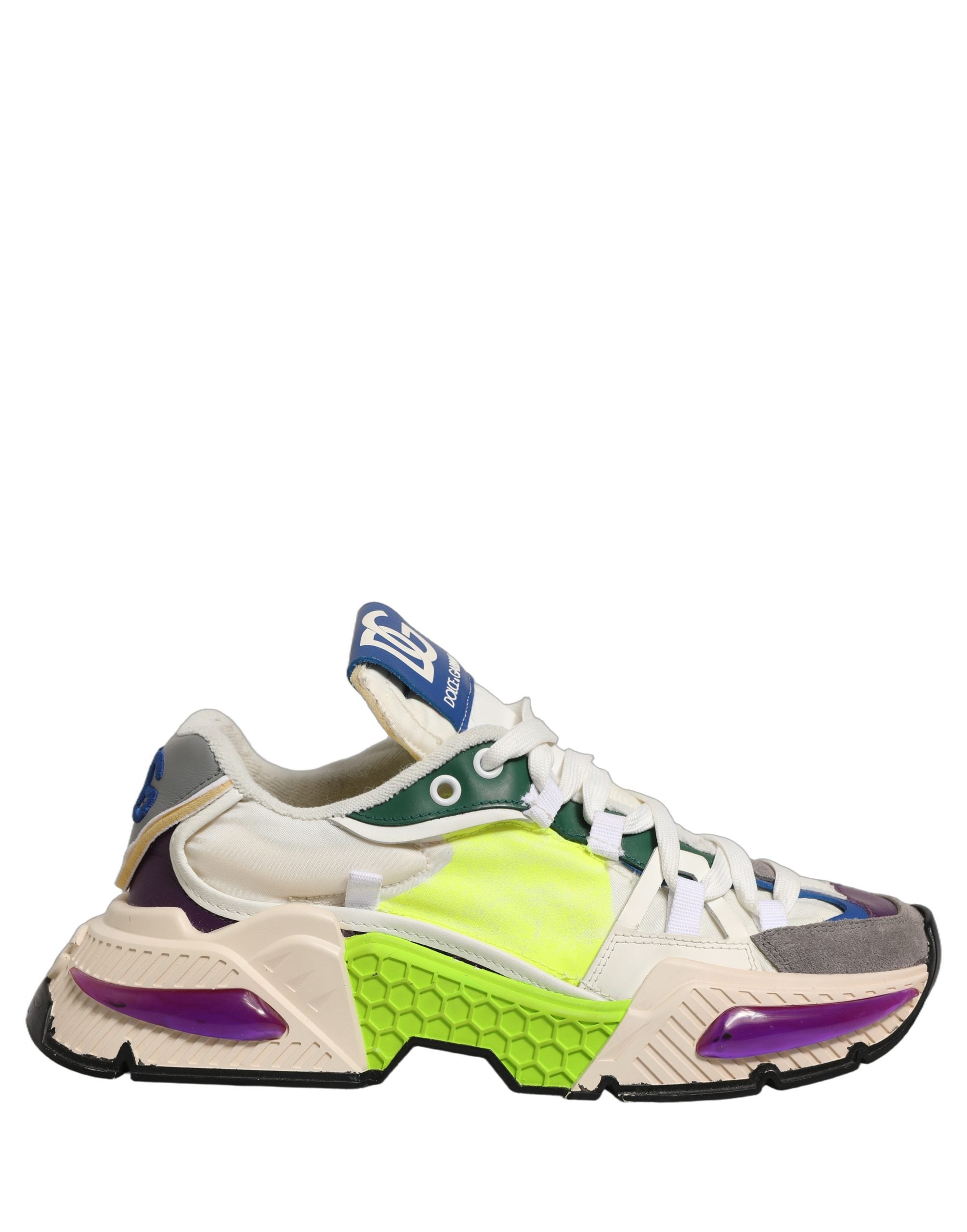 Chaussures sneakers basses Dolce & Gabbana Airmaster multicolores, style décontracté avec design coloré et détails modernes.