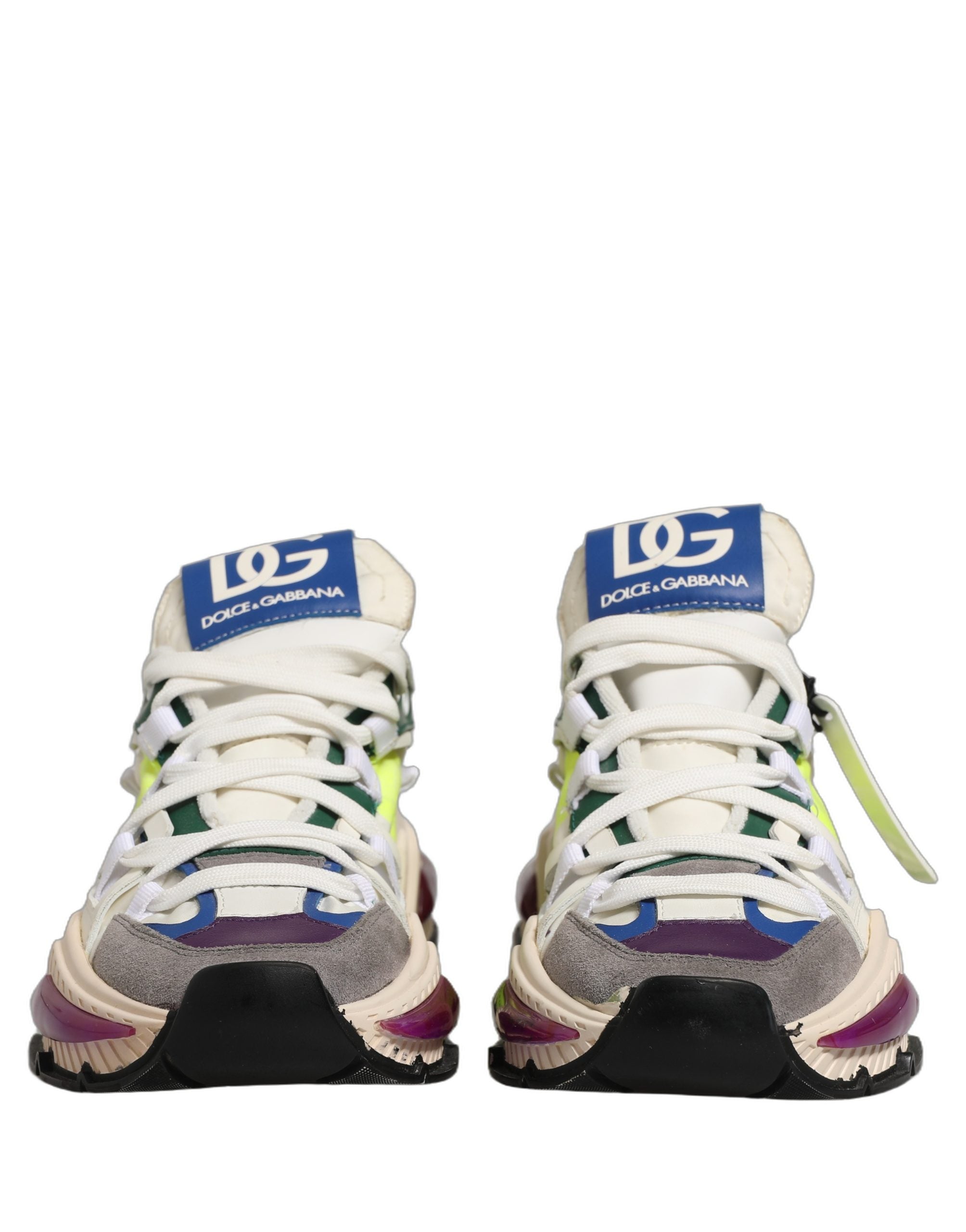 Chaussures sneakers basses multicolores Dolce & Gabbana Airmaster, style sportif avec détails colorés et design moderne.