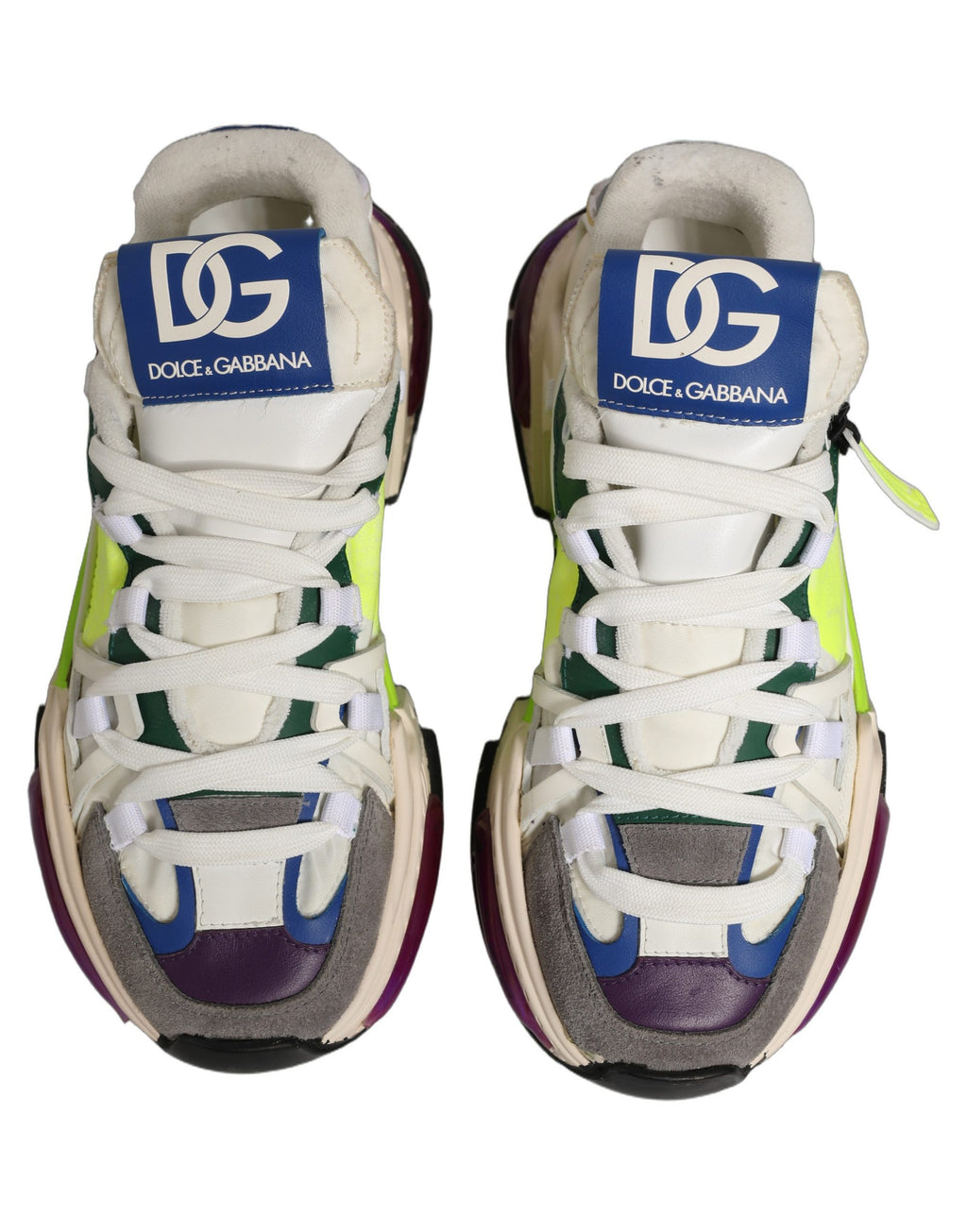 Chaussures sneakers basses Dolce & Gabbana Airmaster multicolores avec motifs colorés et design tendance.
