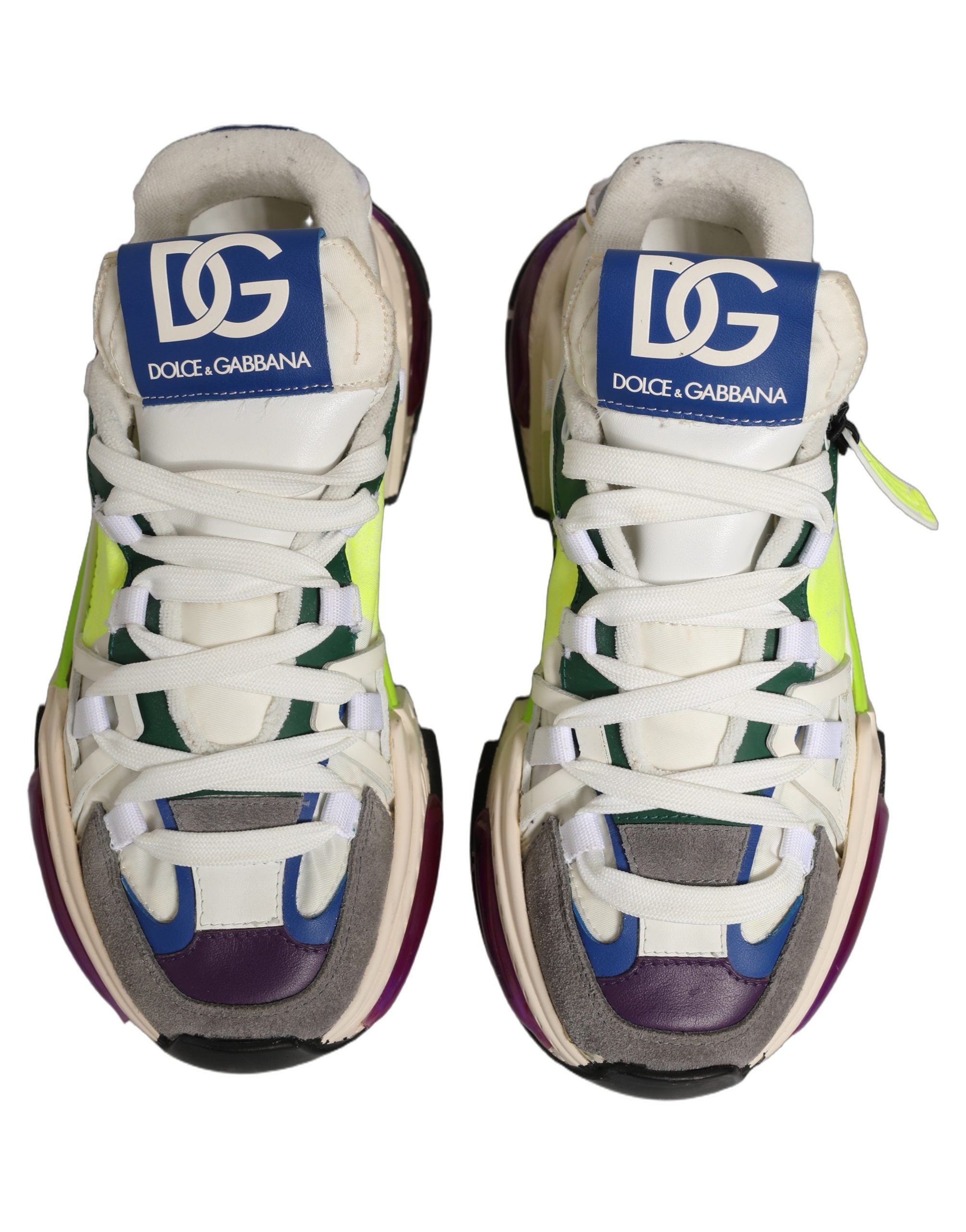 Chaussures sneakers basses Dolce & Gabbana Airmaster multicolores avec motifs colorés et design tendance.