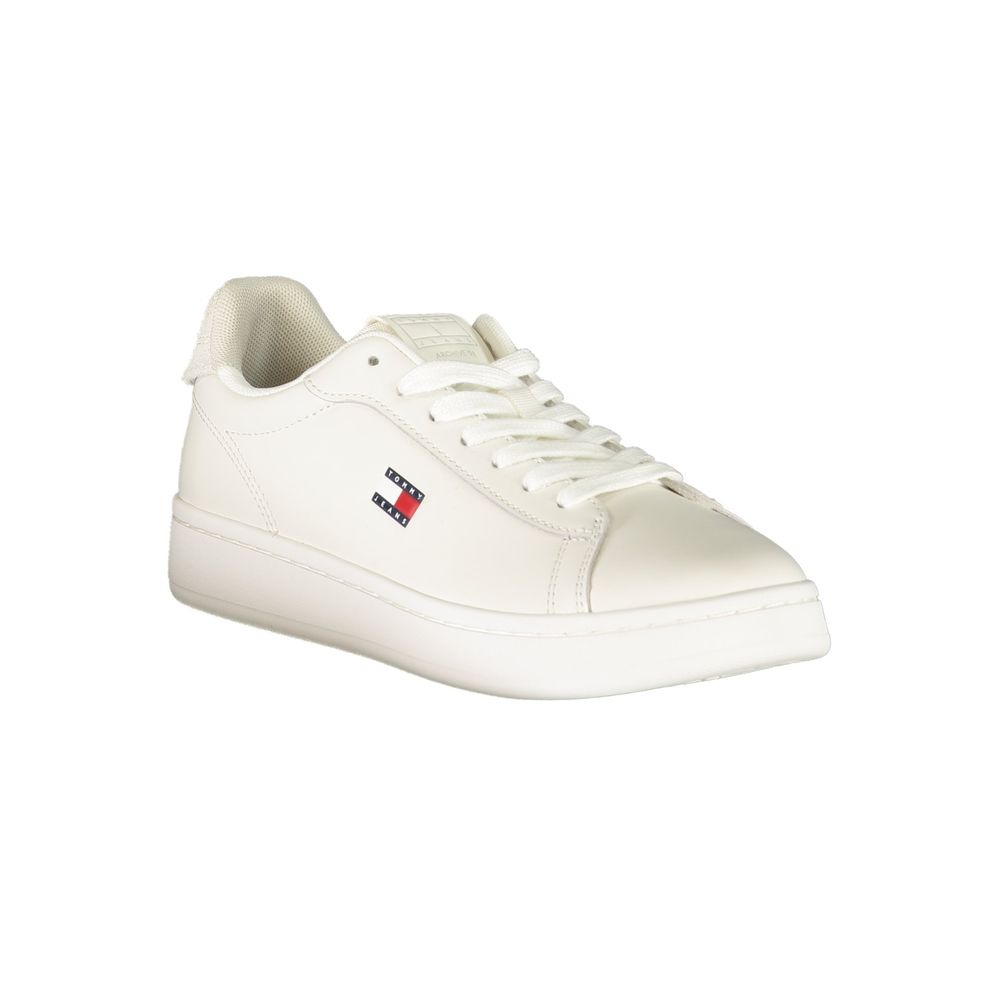 Sneakers pour femme Tommy Hilfiger Bianco en polyuréthane, design moderne et confortable, blanc avec détails tendance.