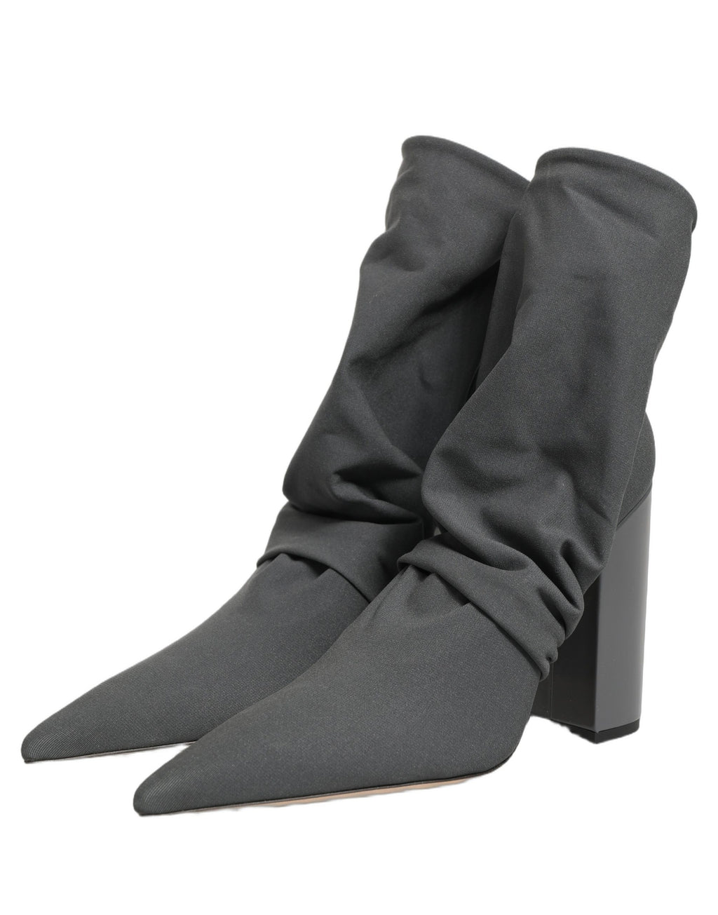 Bottines à talons Dolce & Gabbana gris, chaussettes extensibles, chaussures à ankle, vues de l'avant.