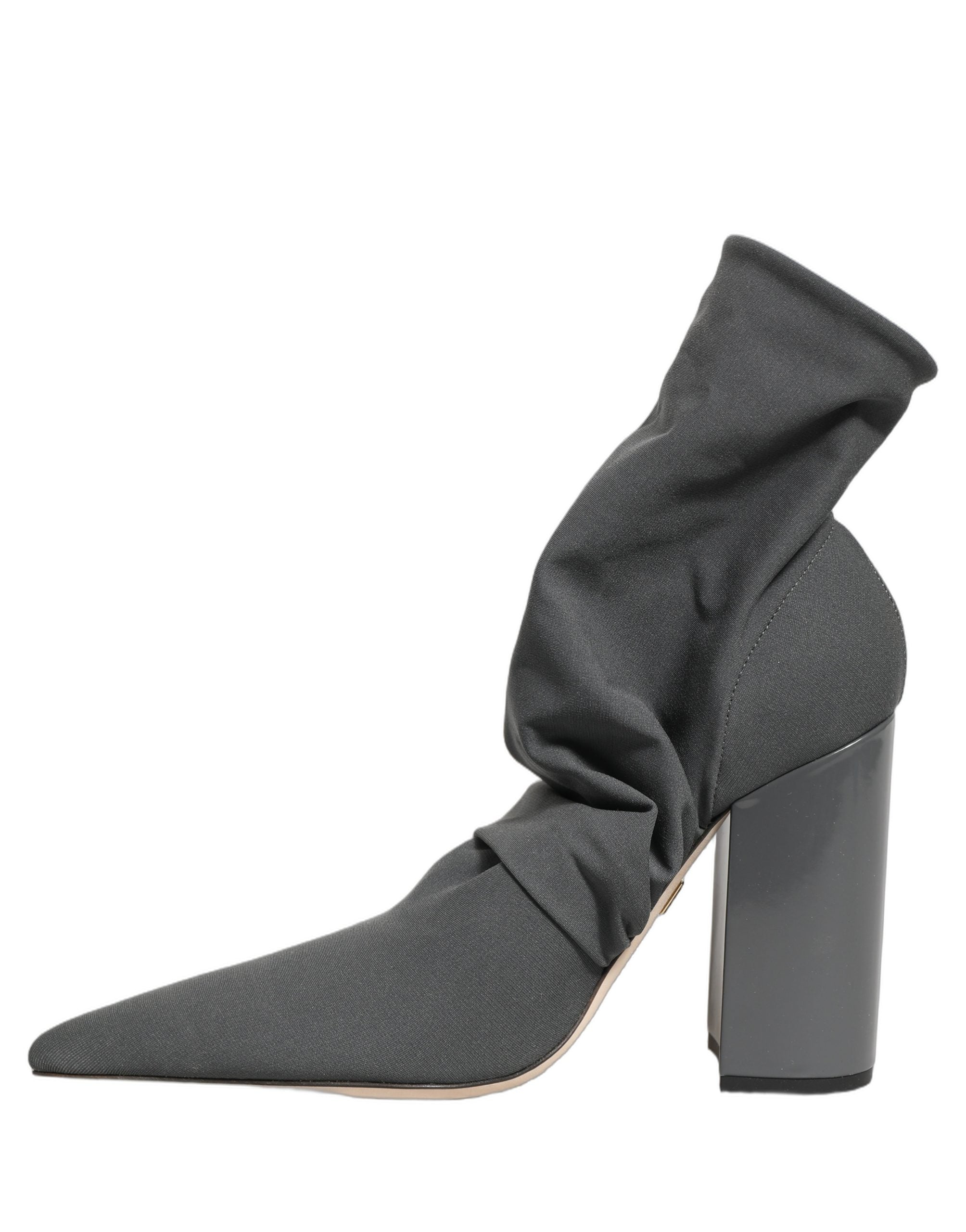Bottes à talons Dolce & Gabbana gris, chaussettes extensibles, talons ankle, chaussures élégantes pour femmes