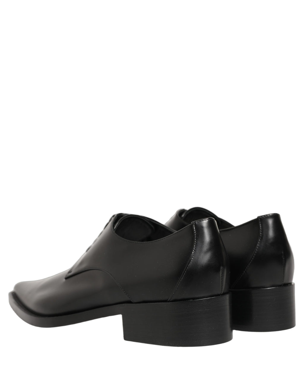 Chaussures derby en cuir noir Dolce & Gabbana avec lacets, élégantes et sophistiquées pour homme.