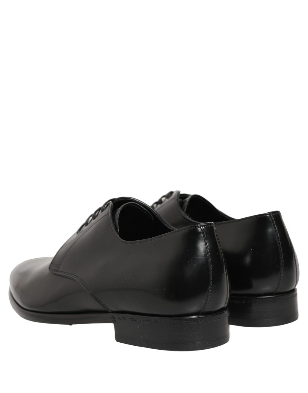 Chaussures Derby en cuir noir Dolce & Gabbana avec lacets, style élégant et sophistiqué pour homme.
