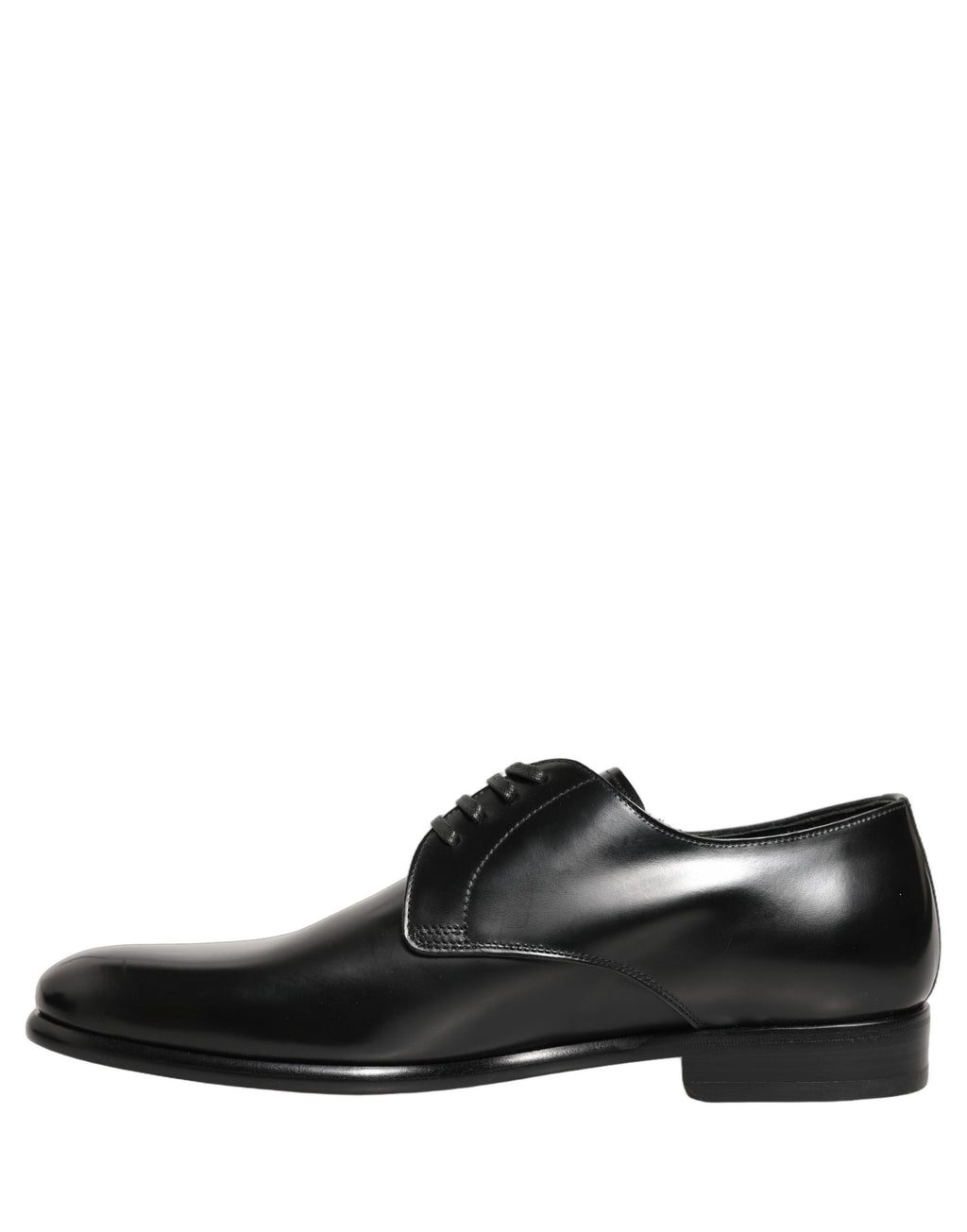 Chaussures derby en cuir noir Dolce & Gabbana avec lacets, élégantes et sophistiquées pour homme.