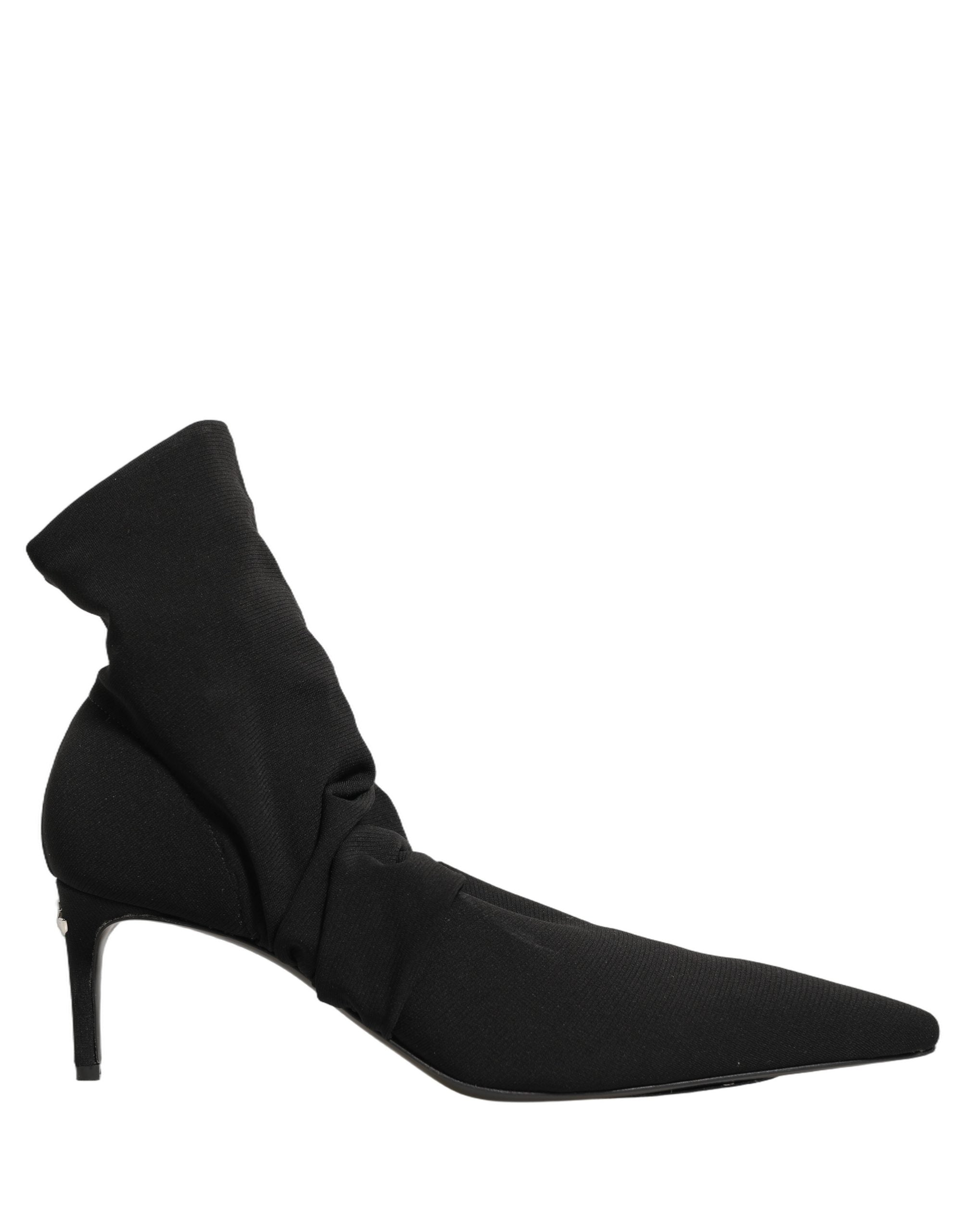 Chaussures Dolce & Gabbana, bottines noires à talons, chaussettes extensibles, chaussures élégantes pour femme.