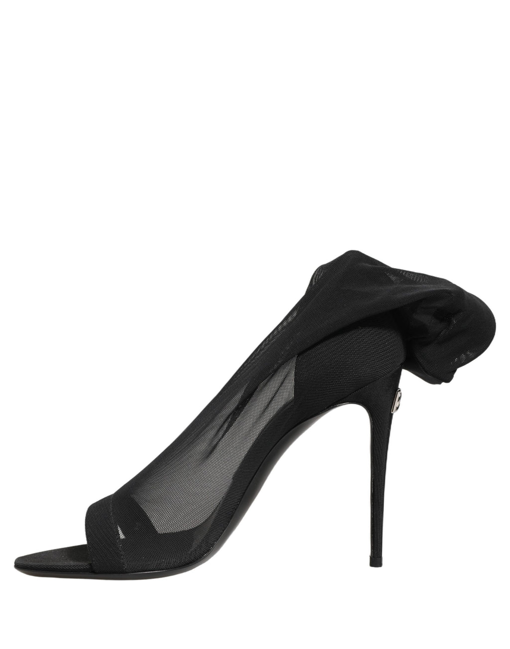 Bottes en nylon noir de style chaussette Dolce & Gabbana avec mesh, talon élégant et design moderne.