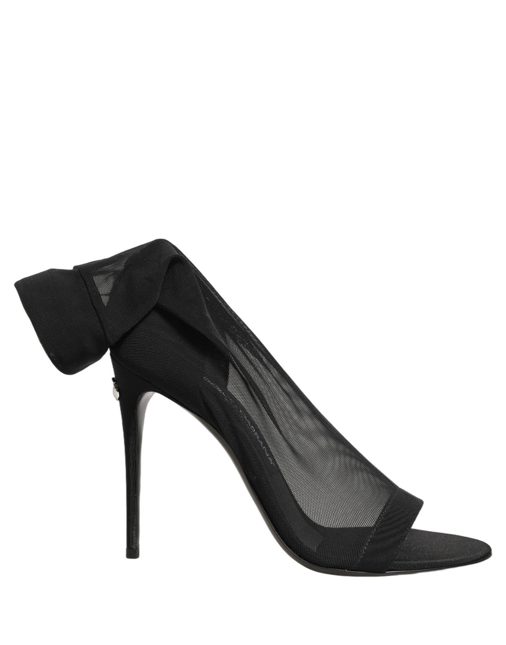 Bottes en nylon noir de style mesh de Dolce & Gabbana, chaussures élégantes et modernes pour femme.