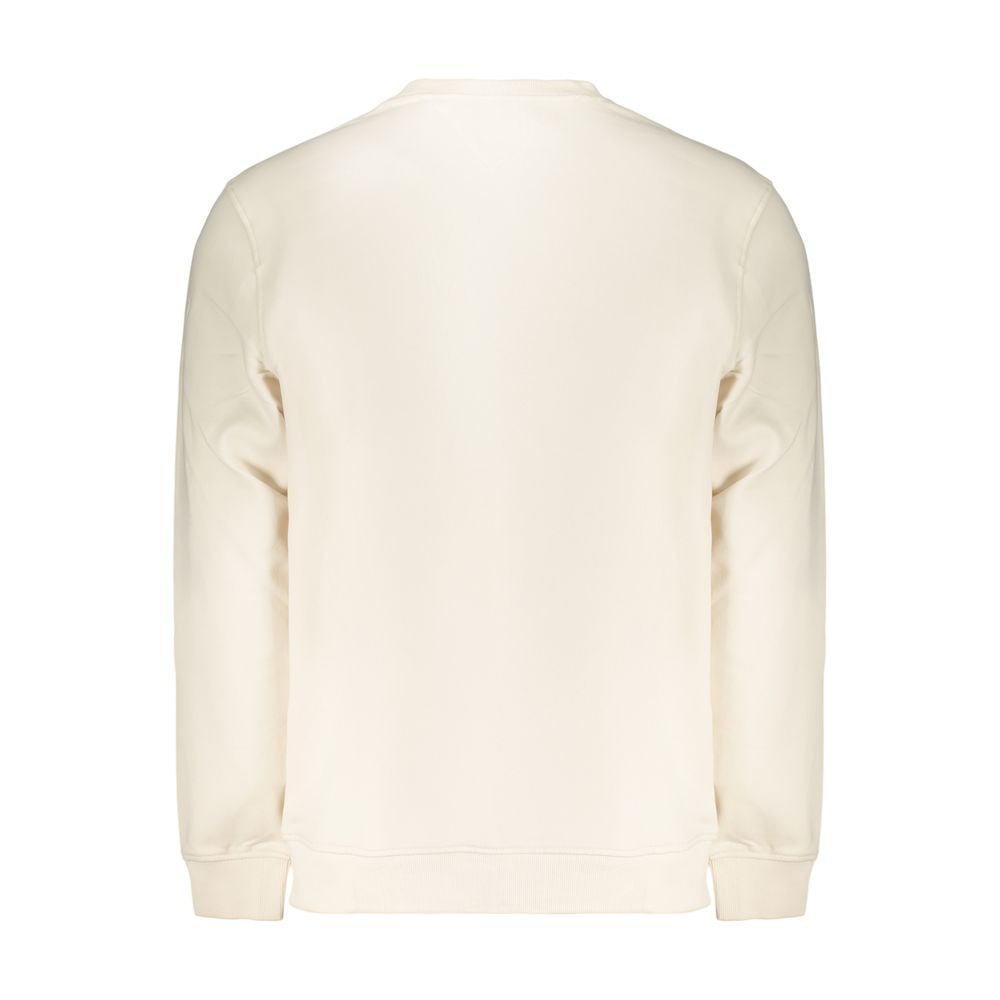 Sweatshirt blanc en coton pour homme de la marque Tommy Hilfiger, col rond et design classique.