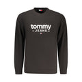 Sweatshirt homme en coton noir Tommy Hilfiger avec col rond et logo discret sur la poitrine.