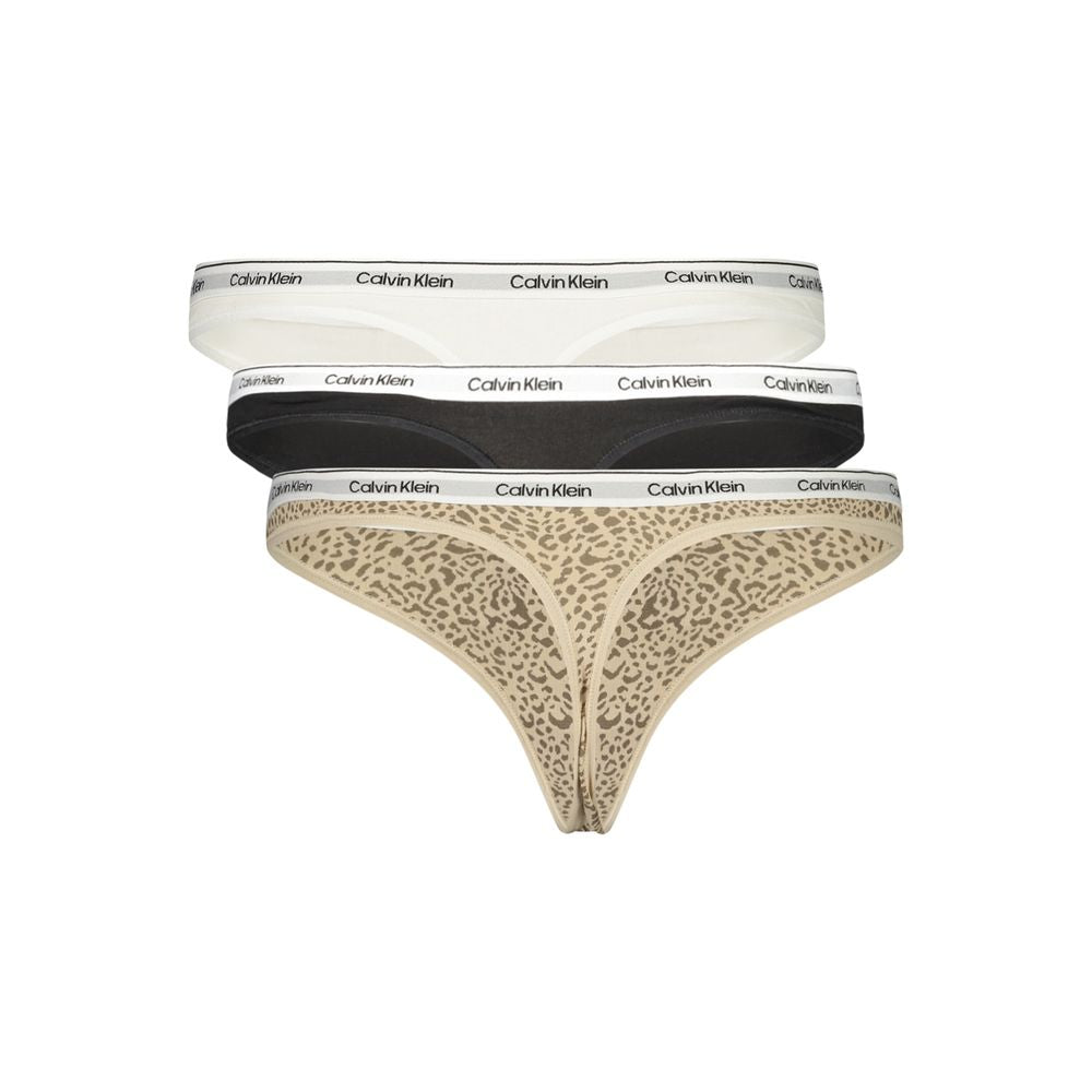 Culotte en coton noir pour femme de la marque Calvin Klein, vêtement d'intimité confortable et élégante.