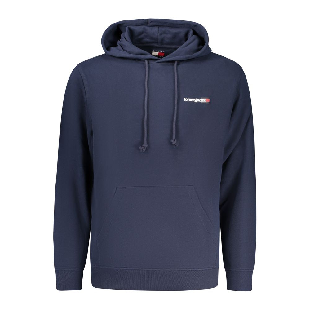 Sweat-shirt bleu en coton pour homme de Tommy Hilfiger, à col rond et logo visible sur la poitrine.