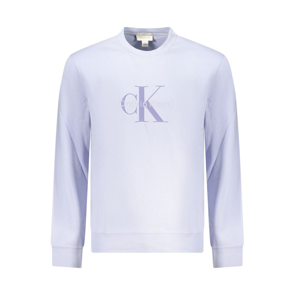 Sweatshirt pour homme Calvin Klein Viola en coton gris, avec logo discret sur la poitrine, style décontracté et confortable.