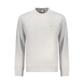 Sweat-shirt gris en coton pour homme de la marque Calvin Klein, coupe décontractée et logo discret sur la poitrine.