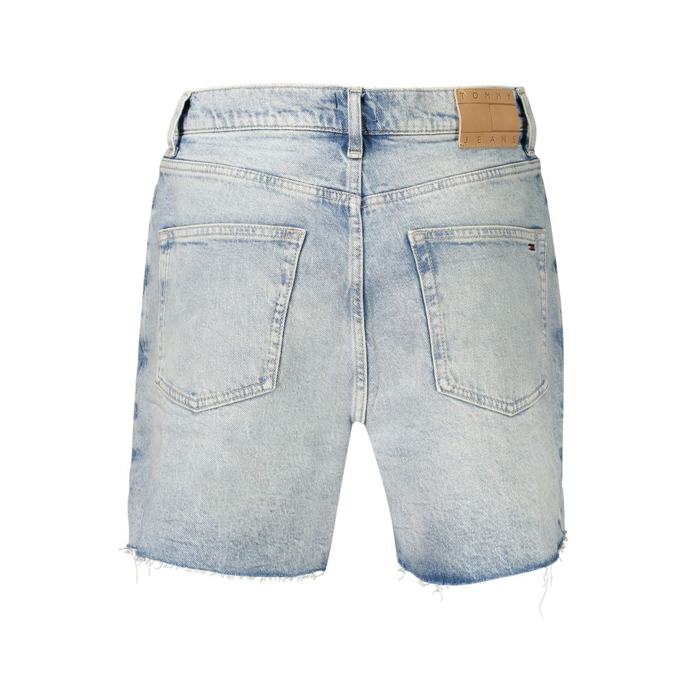 Shorts en coton pour femmes Tommy Hilfiger, modèle azur, avec coupe décontractée et logo discret visible.