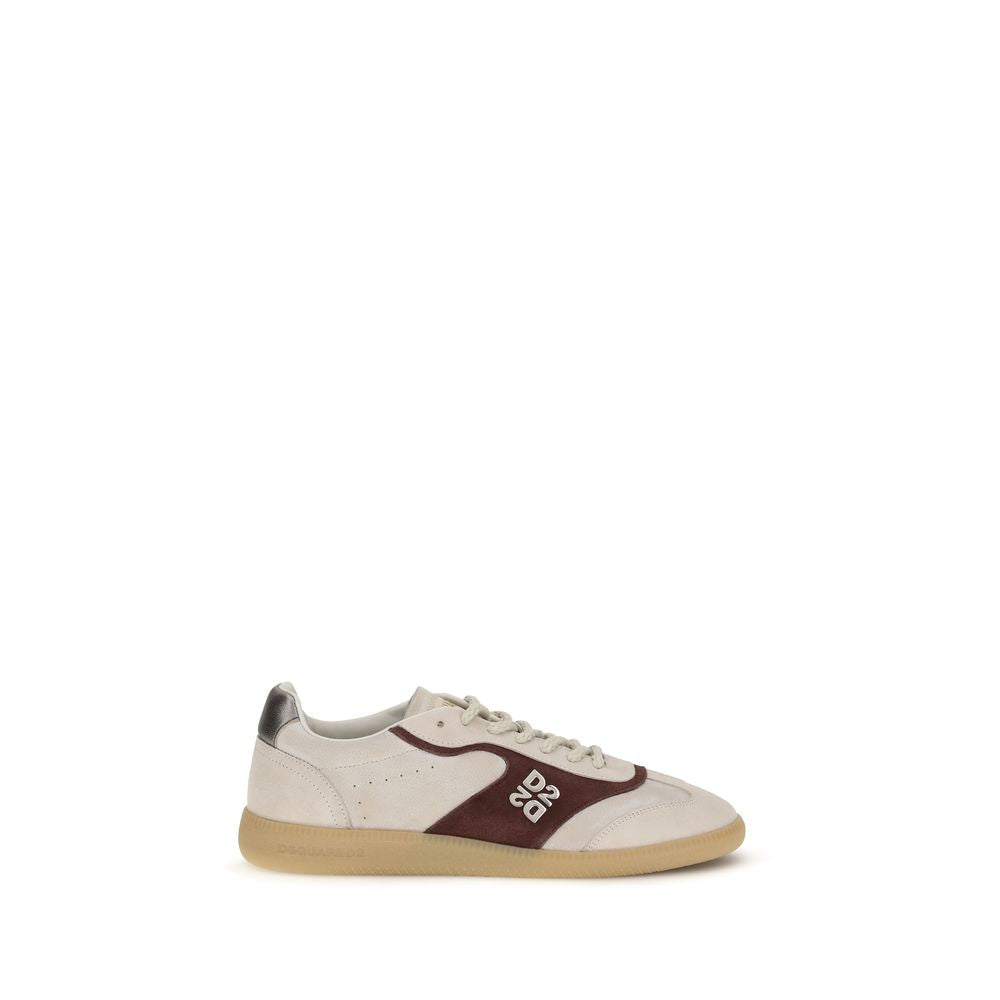 Dsquared² Beige Kalbsleder Bos Taurus Low-Top-Sneaker