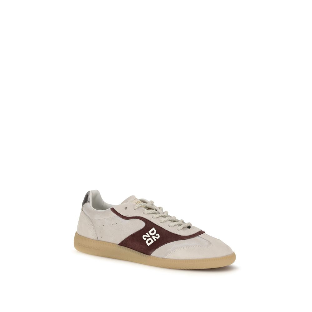 Dsquared² Beige Kalbsleder Bos Taurus Low-Top-Sneaker